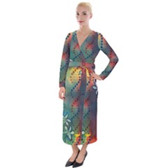 Flower Dna Velvet Maxi Wrap Dress