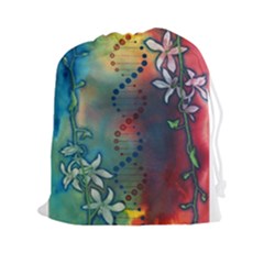 Flower Dna Drawstring Pouch (2xl)