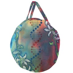 Flower Dna Giant Round Zipper Tote by RobLilly