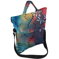 Flower Dna Fold Over Handle Tote Bag by RobLilly
