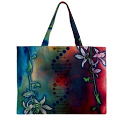 Flower Dna Zipper Mini Tote Bag by RobLilly