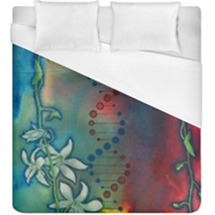 Flower Dna Duvet Cover (king Size) by RobLilly