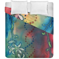 Flower Dna Duvet Cover Double Side (california King Size) by RobLilly