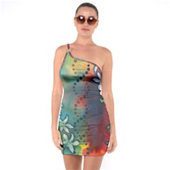 Flower Dna One Soulder Bodycon Dress by RobLilly