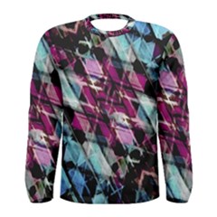 Matrix Grunge Print Men s Long Sleeve Tee