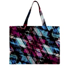 Matrix Grunge Print Zipper Mini Tote Bag