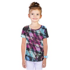 Matrix Grunge Print Kids  One Piece Tee