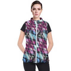 Matrix Grunge Print Women s Puffer Vest