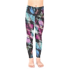 Matrix Grunge Print Kids  Leggings