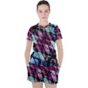 Matrix Grunge Print Women s Tee and Shorts Set View1