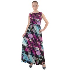 Matrix Grunge Print Chiffon Mesh Boho Maxi Dress