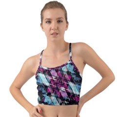 Matrix Grunge Print Mini Tank Bikini Top