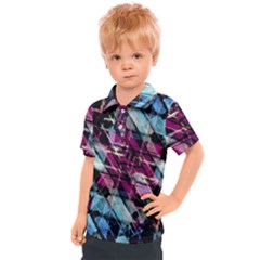 Matrix Grunge Print Kids  Polo Tee