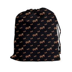 Out Word Motif Print Pattern Drawstring Pouch (2xl)