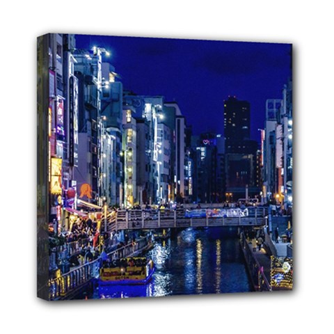 Dotonbori Night Scene - Osaka, Japan Mini Canvas 8  X 8  (stretched) by dflcprintsclothing