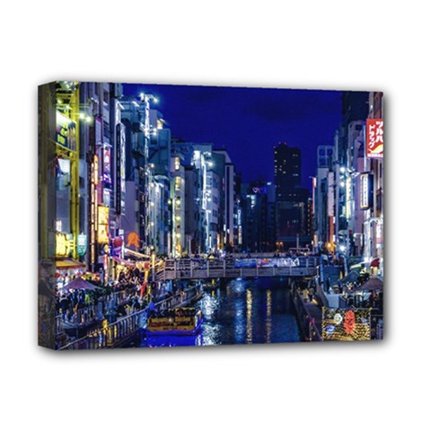 Dotonbori Night Scene - Osaka, Japan Deluxe Canvas 16  X 12  (stretched)  by dflcprintsclothing