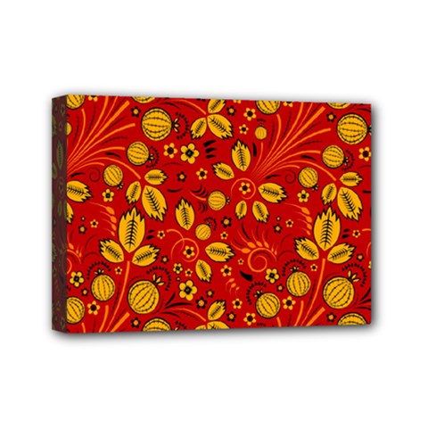 Seamless pattern slavic folk style Mini Canvas 7  x 5  (Stretched)