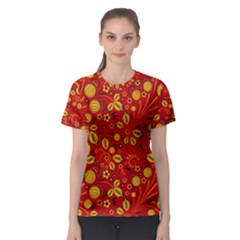 Seamless pattern slavic folk style Women s Sport Mesh Tee