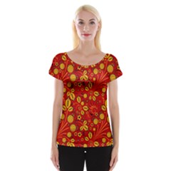 Seamless pattern slavic folk style Cap Sleeve Top