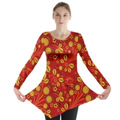 Seamless pattern slavic folk style Long Sleeve Tunic 