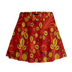 Seamless pattern slavic folk style Mini Flare Skirt