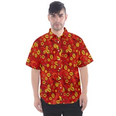 Seamless pattern slavic folk style Men s Short Sleeve Shirt