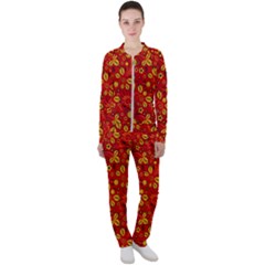 Seamless pattern slavic folk style Casual Jacket and Pants Set