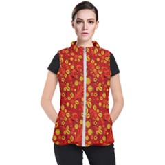 Seamless pattern slavic folk style Women s Puffer Vest