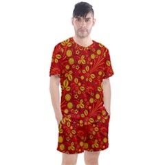 Seamless pattern slavic folk style Men s Mesh Tee and Shorts Set