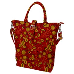 Seamless pattern slavic folk style Buckle Top Tote Bag