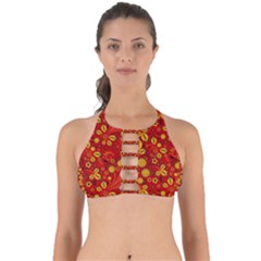 Seamless pattern slavic folk style Perfectly Cut Out Bikini Top