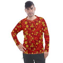 Seamless pattern slavic folk style Men s Pique Long Sleeve Tee