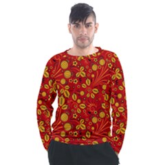 Seamless pattern slavic folk style Men s Long Sleeve Raglan Tee