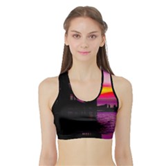 Ocean Dreaming Sports Bra With Border
