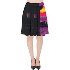 Ocean Dreaming Velvet High Waist Skirt by essentialimage
