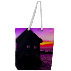 Ocean Dreaming Full Print Rope Handle Tote (large)