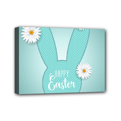 Easter Bunny Cutout Background 2402 Mini Canvas 7  X 5  (stretched) by catchydesignhill