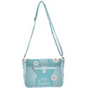 Easter Bunny Cutout Background 2402 Shoulder Bag with Back Zipper View3