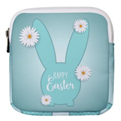 Easter Bunny Cutout Background 2402 Mini Square Pouch by catchydesignhill