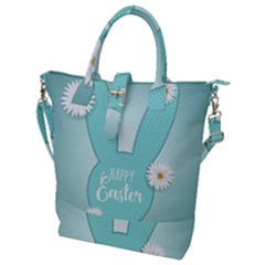 Easter Bunny Cutout Background 2402 Buckle Top Tote Bag