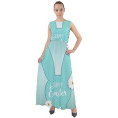 Easter Bunny Cutout Background 2402 Chiffon Mesh Boho Maxi Dress