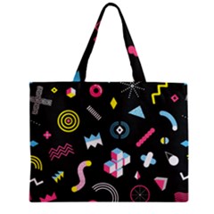 Memphis Design Seamless Pattern Zipper Mini Tote Bag