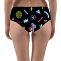 Memphis design seamless pattern Reversible Mid-Waist Bikini Bottoms View2