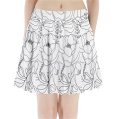 Contemporary Nature Seamless Pattern Pleated Mini Skirt