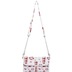 Nautical Seamless Pattern Mini Crossbody Handbag