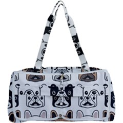 Dog French Bulldog Seamless Pattern Face Head Multi Function Bag by BangZart