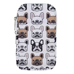 Dog French Bulldog Seamless Pattern Face Head Waist Pouch (large) by BangZart