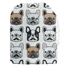 Dog French Bulldog Seamless Pattern Face Head Drawstring Pouch (3xl) by BangZart