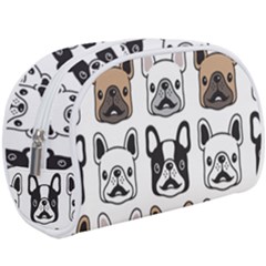 Dog French Bulldog Seamless Pattern Face Head Makeup Case (large) by BangZart