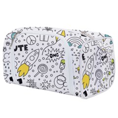 Set Cute Colorful Doodle Hand Drawing Toiletries Pouch by BangZart